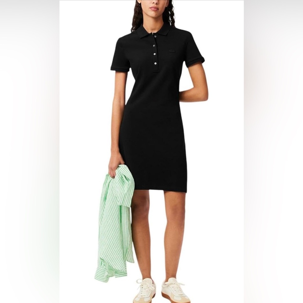 Lacoste Classic Black Polo Dress